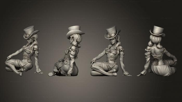 Figurines of people (Steam Punk Girl, STKH_0922) 3D models for cnc