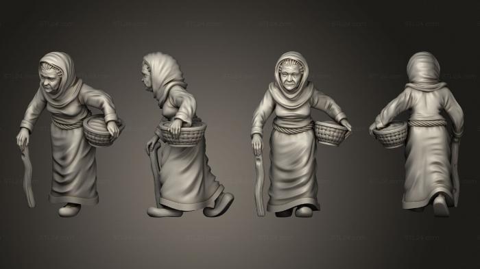 Figurines of people (Townsfolk Set Granny, STKH_0946) 3D models for cnc