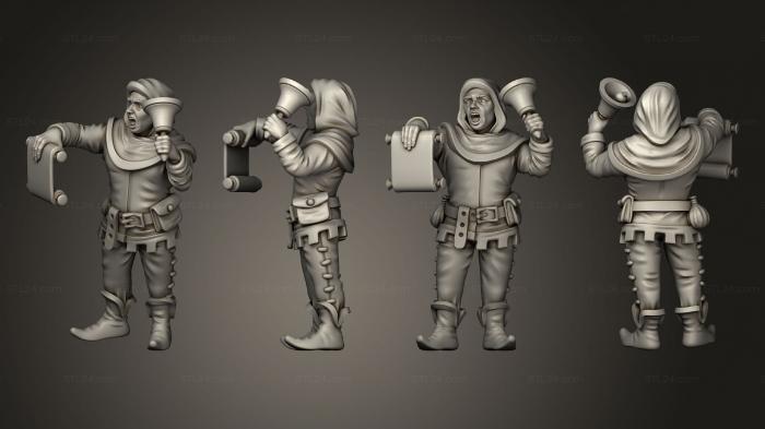 Figurines of people (Townsfolk Set Town Crier, STKH_0951) 3D models for cnc