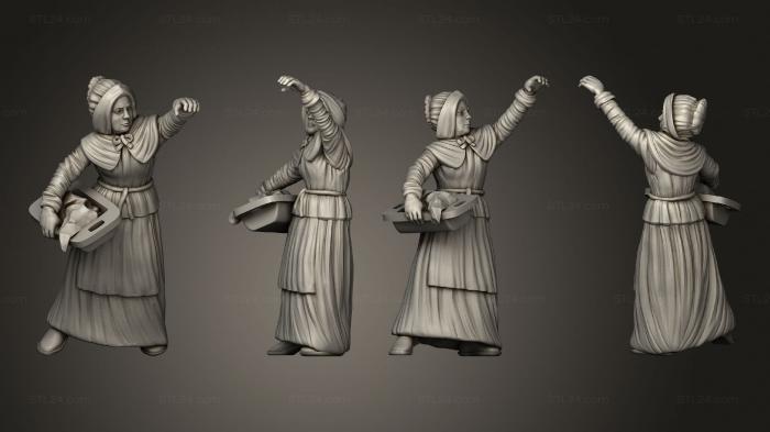 Figurines of people (Wash Woman 4, STKH_1060) 3D models for cnc