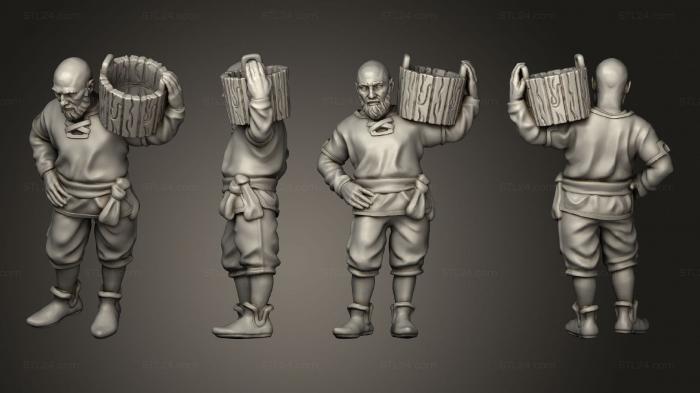 Figurines of people (Winemakers nosilschik 1, STKH_1061) 3D models for cnc