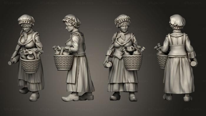 Figurines of people (CANTINIERE, STKH_1076) 3D models for cnc