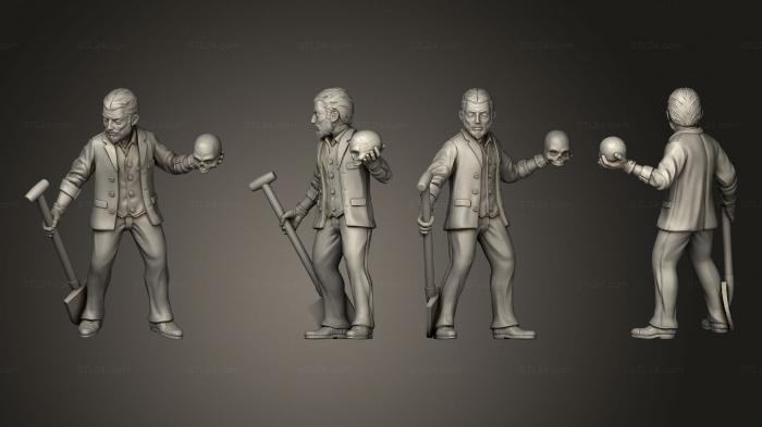 Figurines of people (6 TH STRETCH GOAL GRAVEDIGGER, STKH_1083) 3D models for cnc