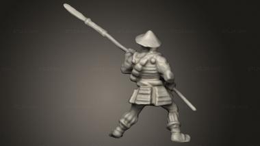 Figurines of people (Ashigaru Yari, STKH_1118) 3D models for cnc