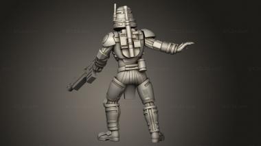 Figurines of people (Ancient Dark Trooper leader helmet, STKH_1145) 3D models for cnc