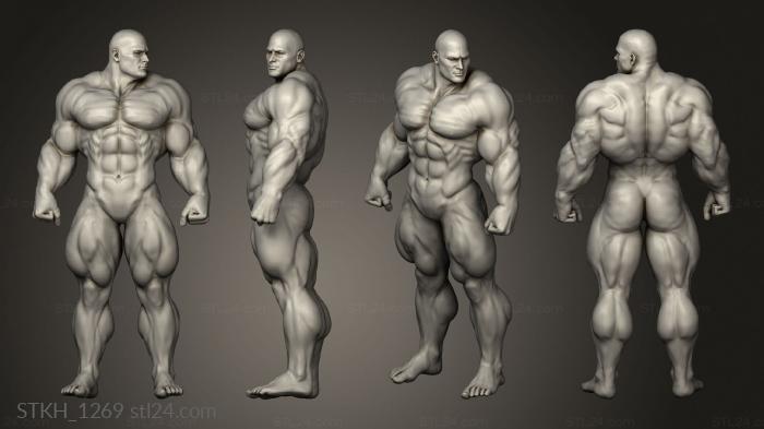 Figurines of people (Bodybuilder, STKH_1269) 3D models for cnc