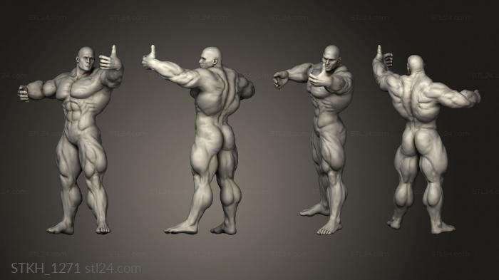 Figurines of people (Bodybuilder Figures Bodybuilder, STKH_1271) 3D models for cnc