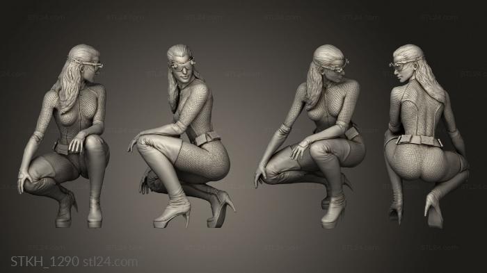 Figurines of people (Catwoman, STKH_1290) 3D models for cnc