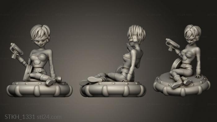 Figurines of people (Cheelai with the blaster all, STKH_1331) 3D models for cnc