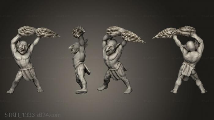 Figurines of people (Cheerleaders gobelins, STKH_1333) 3D models for cnc