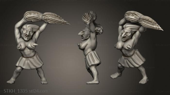 Figurines of people (Cheerleaders gobelins, STKH_1335) 3D models for cnc