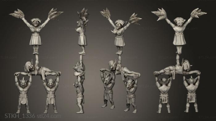 Figurines of people (Cheerleaders gobelins Pyramide gobelin, STKH_1336) 3D models for cnc