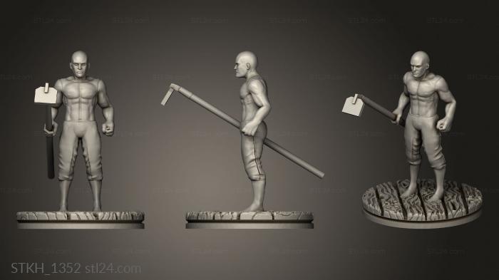 Figurines of people (Villager Laborer, STKH_1352) 3D models for cnc