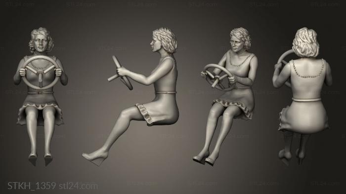 Figurines of people (drivers, STKH_1359) 3D models for cnc