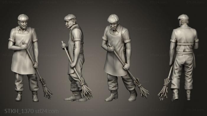 Figurines of people (men townspeople, STKH_1370) 3D models for cnc