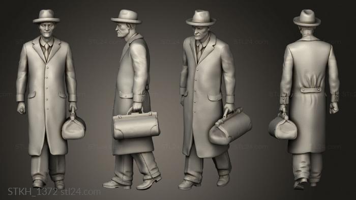 Figurines of people (men townspeople, STKH_1372) 3D models for cnc