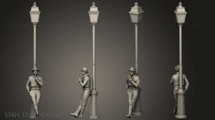 Figurines of people (men townspeople, STKH_1374) 3D models for cnc