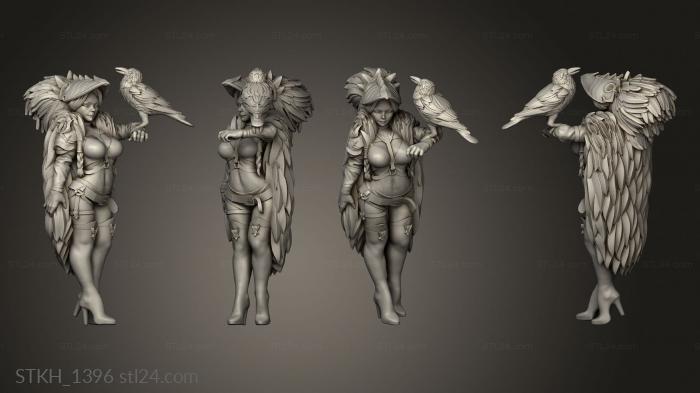 Figurines of people (Kaliman Amazon Raven Assassin, STKH_1396) 3D models for cnc