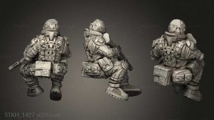 Figurines of people (Combat Buzz Plus Crew Shock Team, STKH_1427) 3D models for cnc