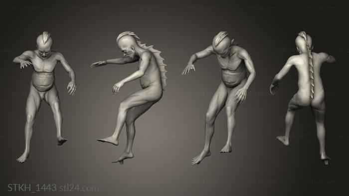 Статуэтки люди (Создатель Геральт Ривия Ведьмак Ривия Утопленник, STKH_1443) 3D модель для ЧПУ станка