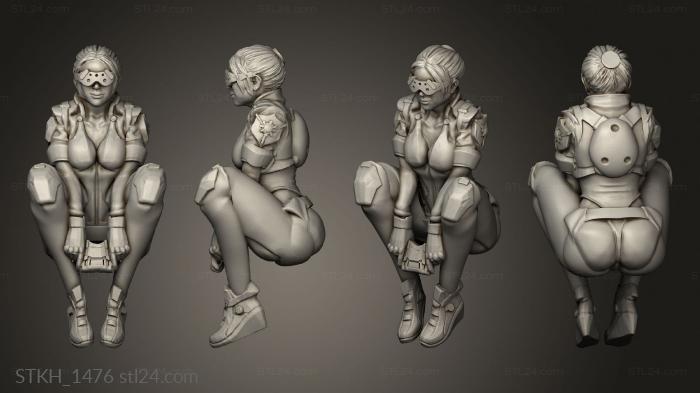 Figurines of people (Cyberpunk SEXYKOMA MAJOR PASEKSI KUSANAGI, STKH_1476) 3D models for cnc