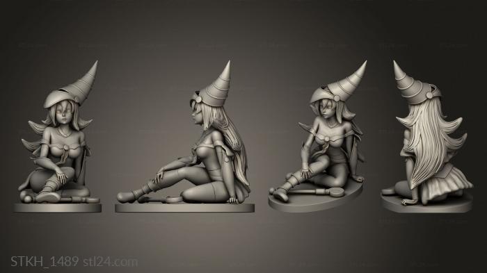 Figurines of people (Dark Magician Girl Chest, STKH_1489) 3D models for cnc