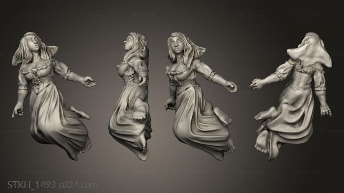 Статуэтки люди (Темные Царства Средневековой Мертвой женщины, STKH_1493) 3D модель для ЧПУ станка