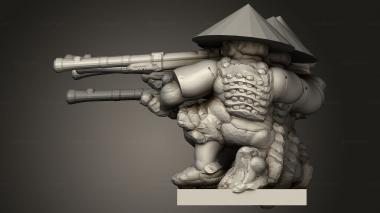 Figurines of people (Darkgrey Samurai Gunners, STKH_1502) 3D models for cnc