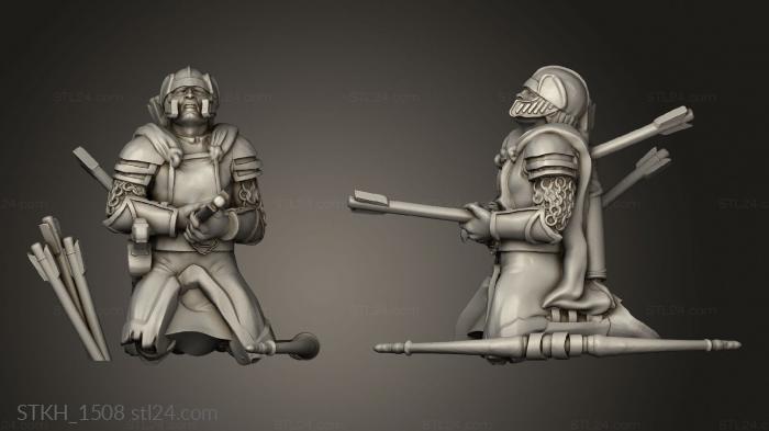 Статуэтки люди (Давале Абрил Теряет воинов, STKH_1508) 3D модель для ЧПУ станка