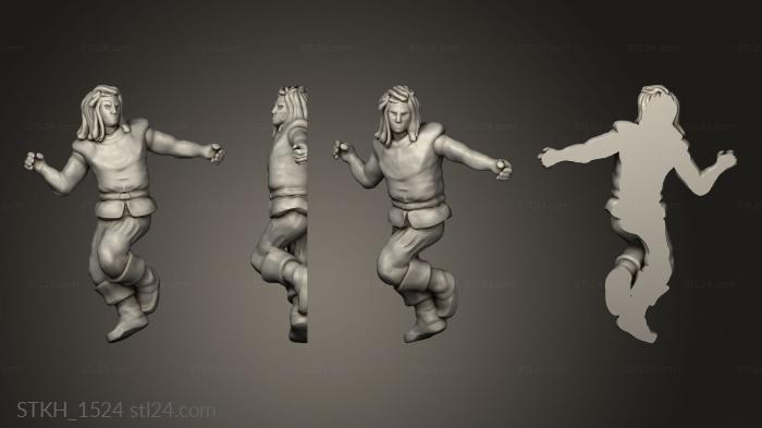 Figurines of people (Long Hair, STKH_1524) 3D models for cnc