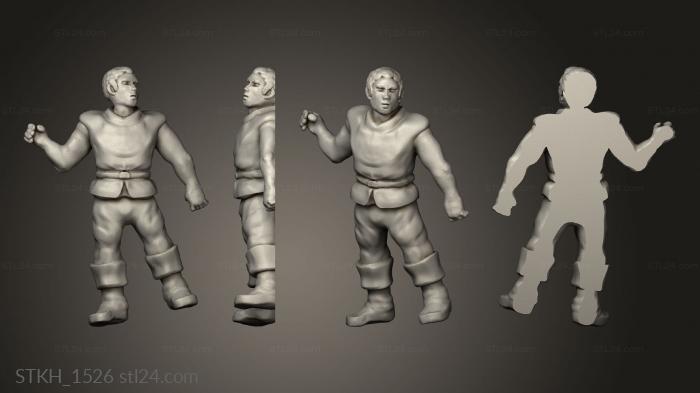 Figurines of people (Short Hair, STKH_1526) 3D models for cnc