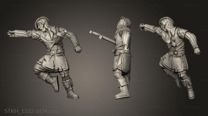Figurines of people (Dead Guard Sword, STKH_1532) 3D models for cnc