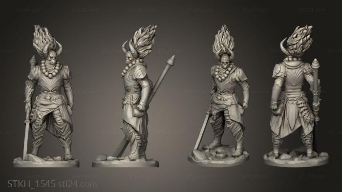 Figurines of people (Dark Spirit Tiger Rider, STKH_1545) 3D models for cnc