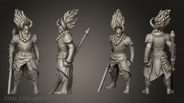 Figurines of people (Dark Spirit Tiger Rider, STKH_1546) 3D models for cnc