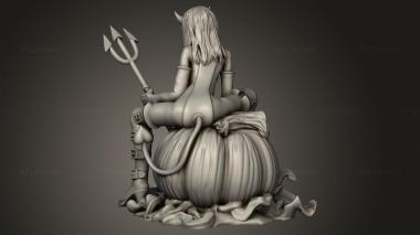 Figurines of people (Demons on pumpkin, STKH_1553) 3D models for cnc