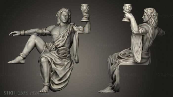 Figurines of people (Dionysus, STKH_1576) 3D models for cnc