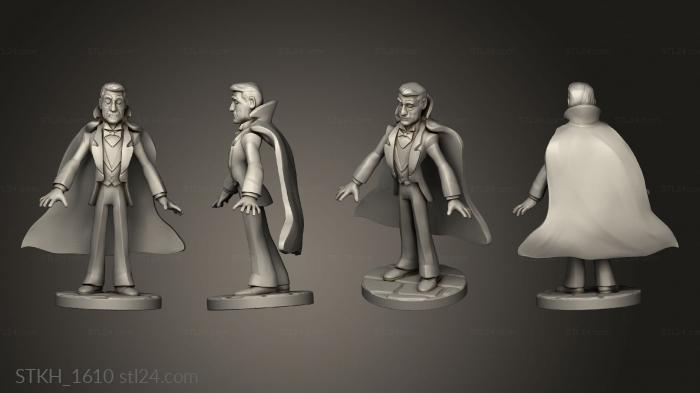 Figurines of people (Dracula Leslie Nielsen Dracula Leslie Nielsen, STKH_1610) 3D models for cnc