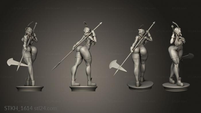 Figurines of people (Dragon Crown Amazon Leg, STKH_1614) 3D models for cnc