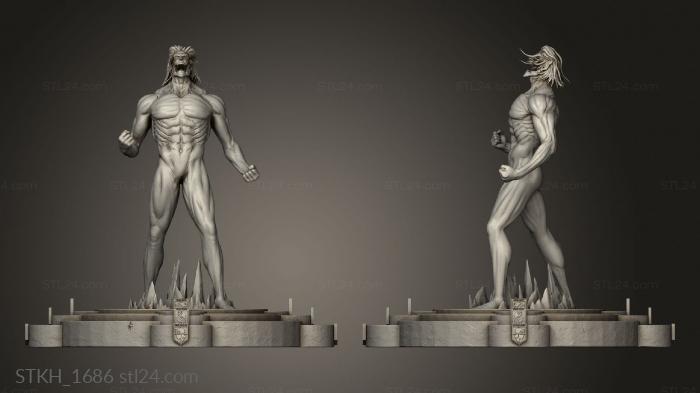 Figurines of people (Eren  Walls Shingeki Kyojin erend, STKH_1686) 3D models for cnc