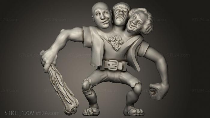 Figurines of people (Fantasy Ettin, STKH_1709) 3D models for cnc