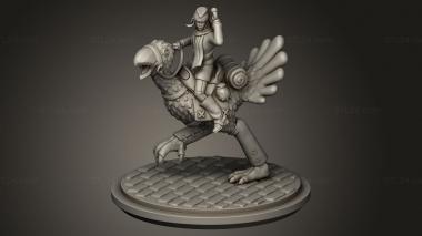 Figurines of people (Fantasy Kingdom Ghibli Female Rider, STKH_1711) 3D models for cnc