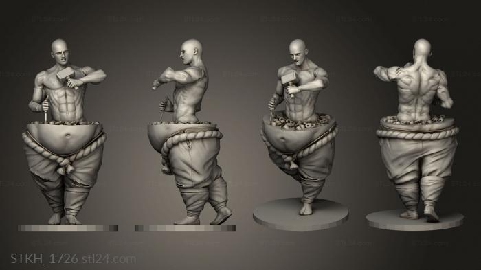 Figurines of people (Fatman shape Muscle Man, STKH_1726) 3D models for cnc