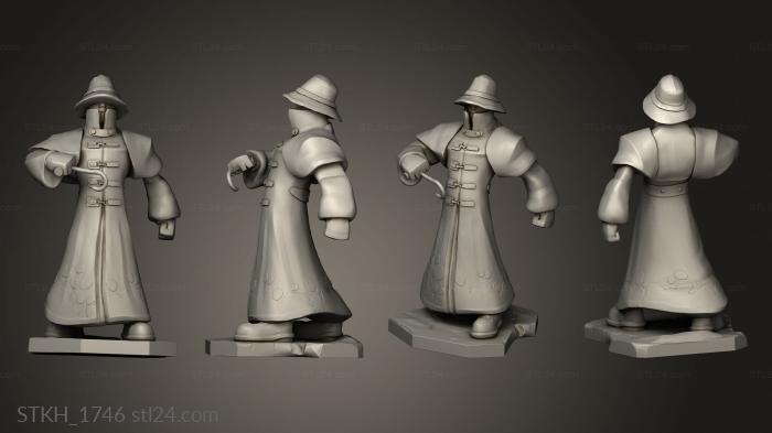 Figurines of people (Fisherman, STKH_1746) 3D models for cnc
