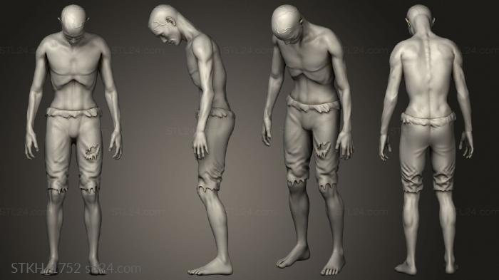 Статуэтки люди (Повелитель Живодеров Котари, STKH_1752) 3D модель для ЧПУ станка