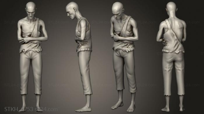 Статуэтки люди (Повелитель Живодеров Котари, STKH_1753) 3D модель для ЧПУ станка