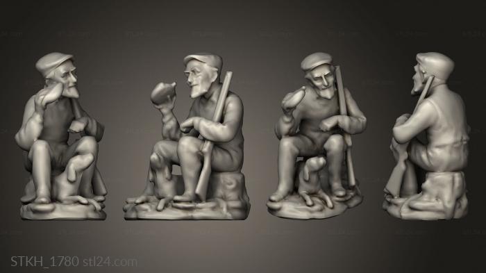 Figurines of people (French Statue, STKH_1780) 3D models for cnc