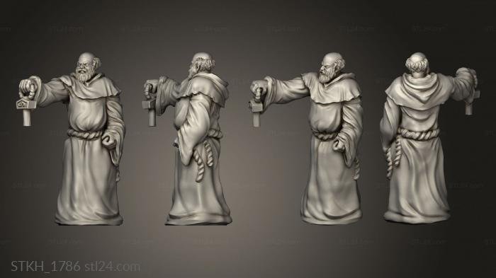 Статуэтки люди (Божественность Монашеского Канала, STKH_1786) 3D модель для ЧПУ станка