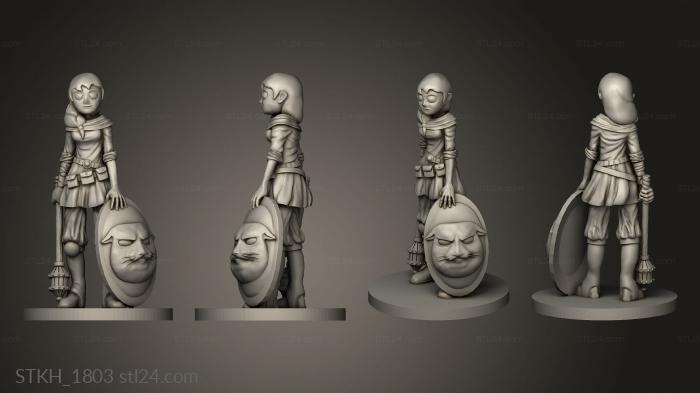 Figurines of people (Fun Adventure cleric cartoon, STKH_1803) 3D models for cnc