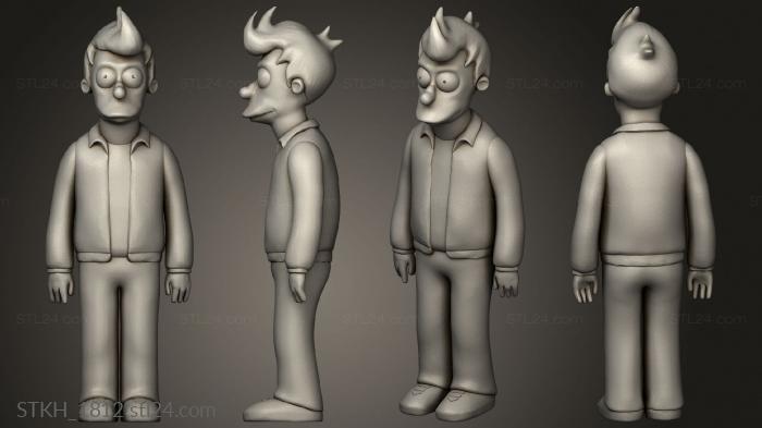 Figurines of people (Futurama Fry, STKH_1812) 3D models for cnc