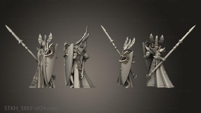 Figurines of people (Fyrolian Spear Guardian, STKH_1819) 3D models for cnc